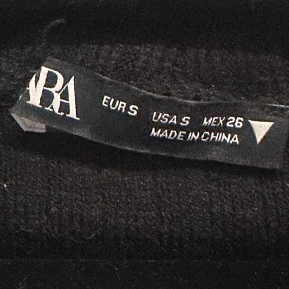 Zara Beaded Hem Black Mini Dress - Picture 4 of 4